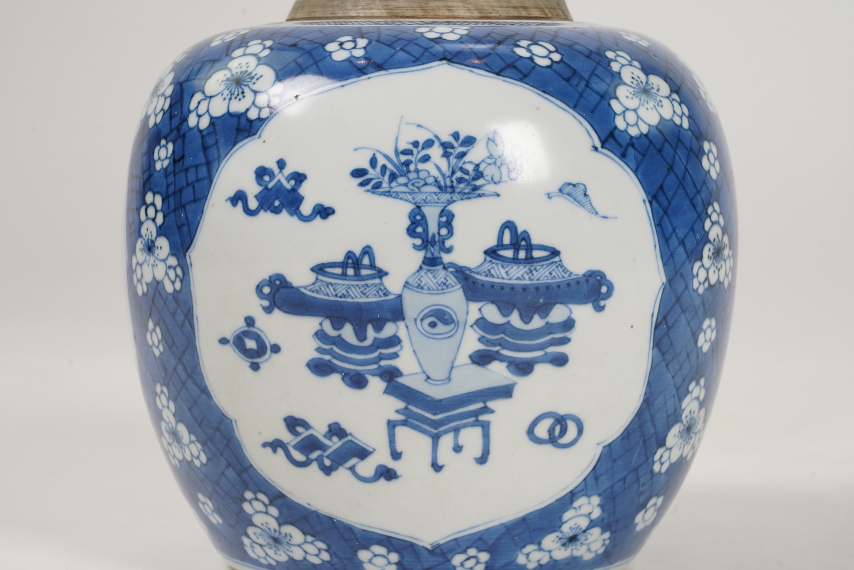 A Chinese blue and white ‘antiques’ jar, Kangxi period (1662-1722)